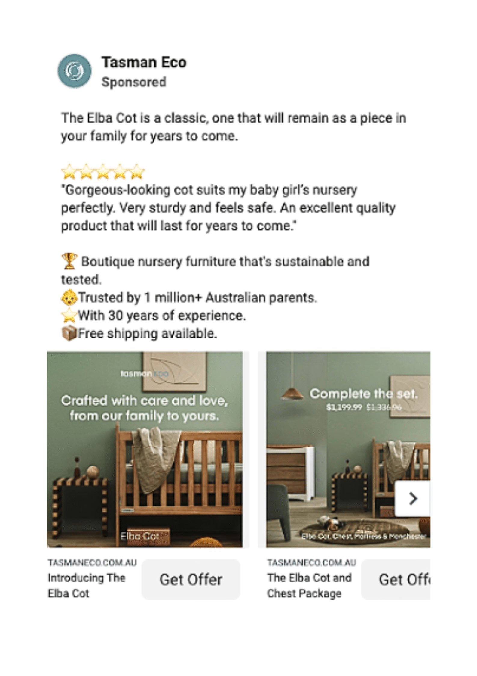 Tasman Eco Ad